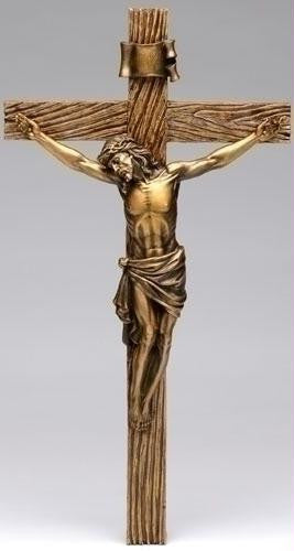 20" Antique Gold Crucifix