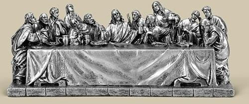 4.5"H Last Supper Pewter Set of 2