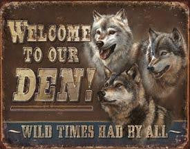 Tin Sign - JQ - Den - Welcome