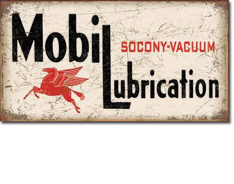 Tin Sign - Mobil Lubrication