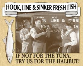 Tin Sign - Stooges - Fresh Fish