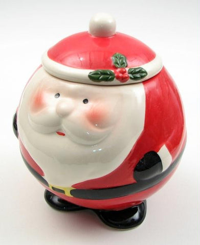 Round Santa Cookie Jar