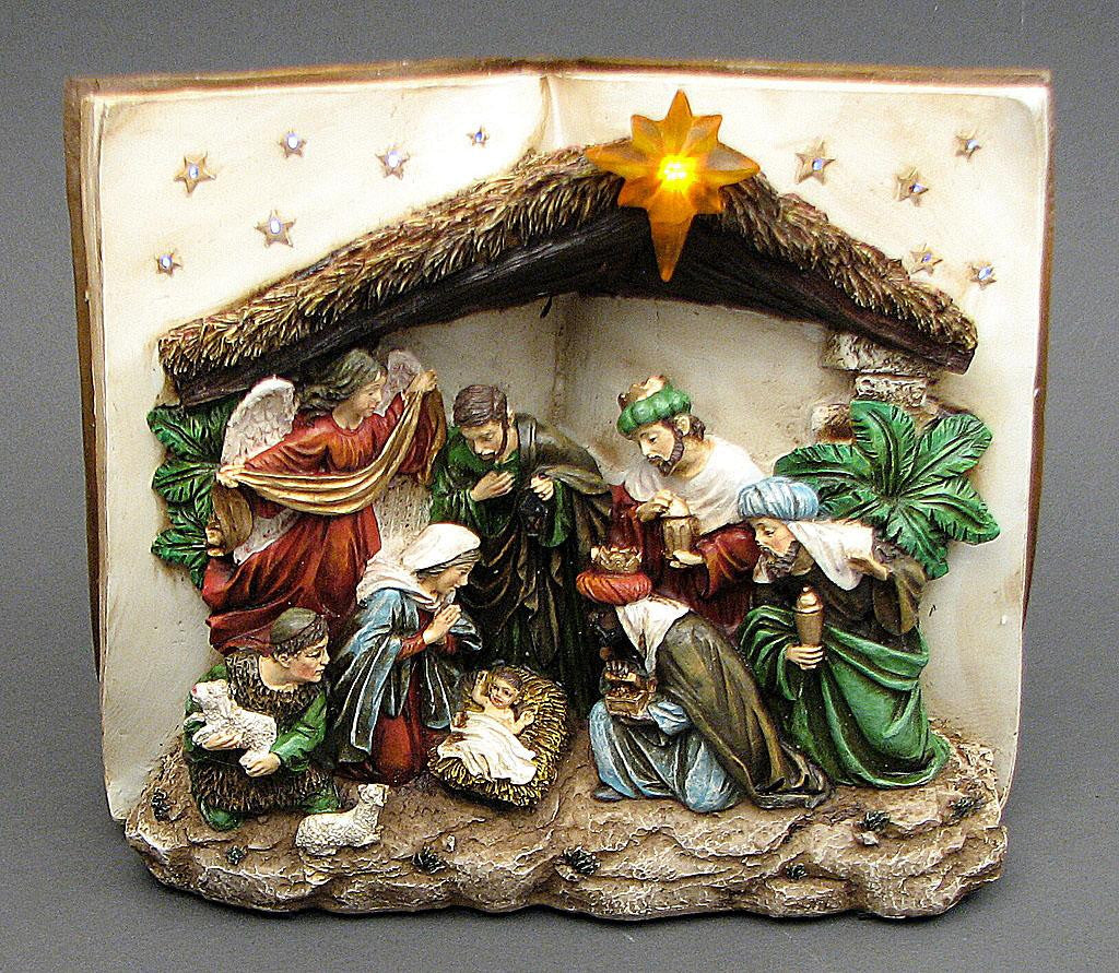 Nativity Scene Book LED